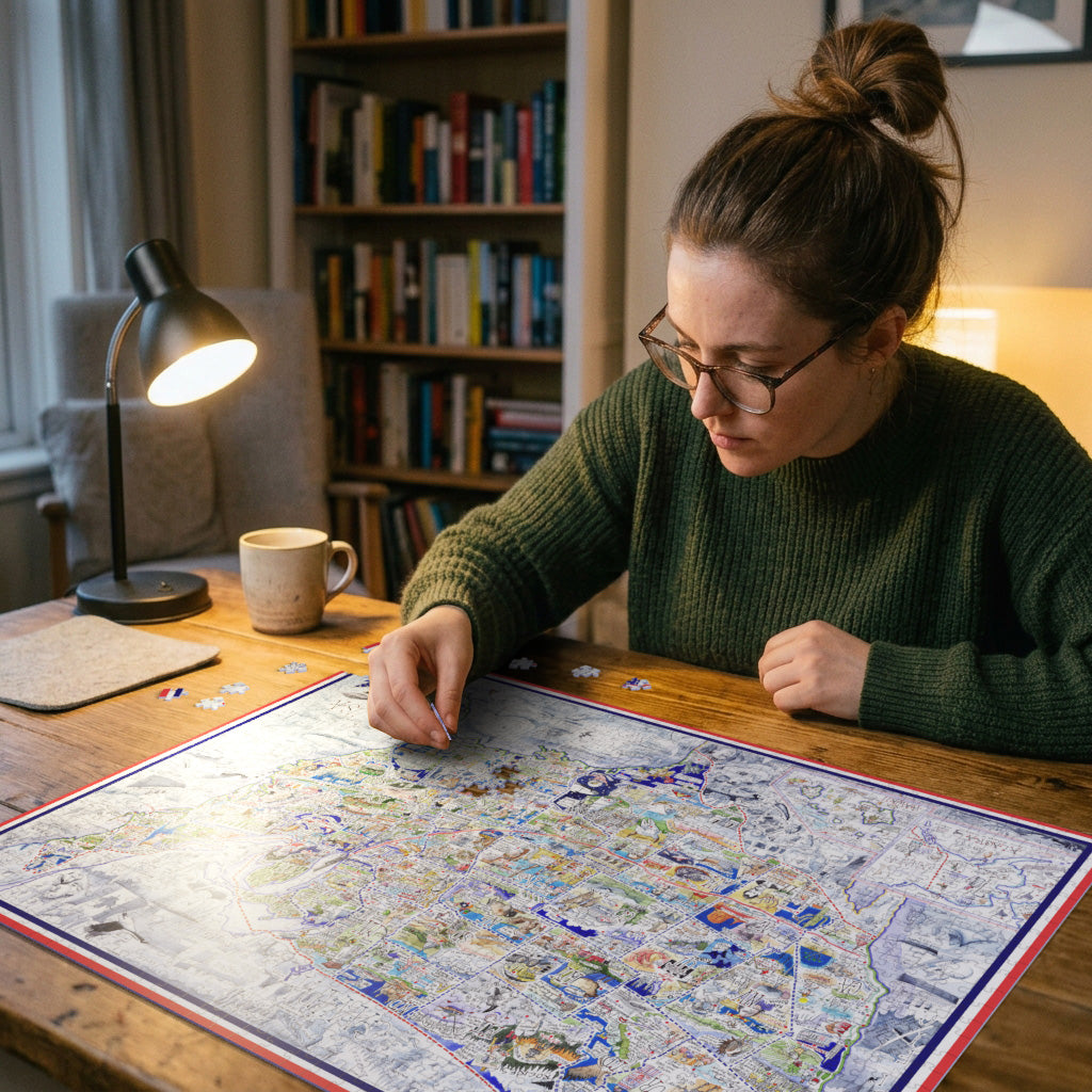 USA Map - Tim Bulmer 1000 Piece Jigsaw Puzzle