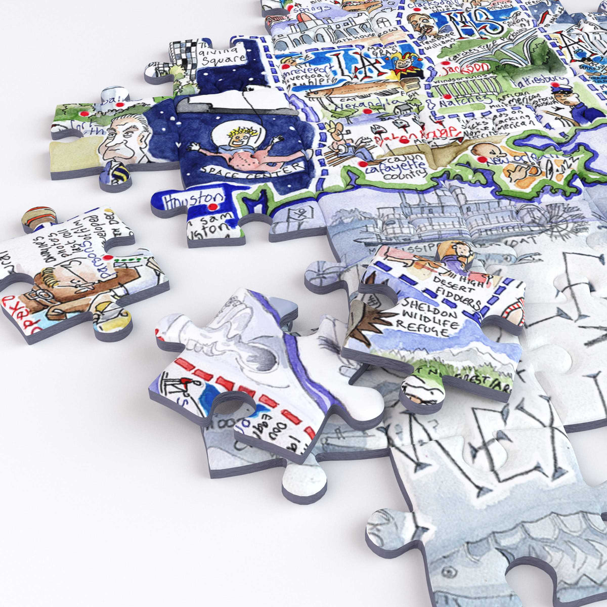 USA Map - Tim Bulmer 1000 Piece Jigsaw Puzzle