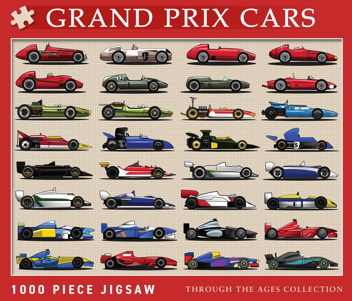 Grand Prix Cars 1000 Piece Jigsaw Puzzle
