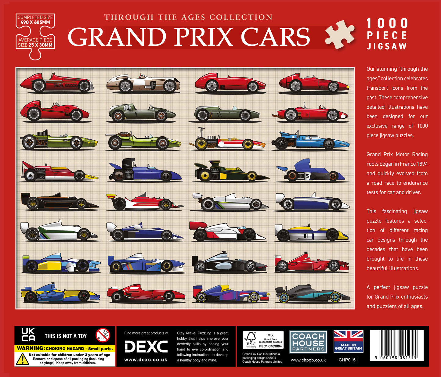 Grand Prix Cars 1000 Piece Jigsaw Puzzle