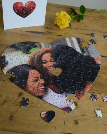 Personalised Heart Shaped Photo 201 Piece Jigsaw Puzzle