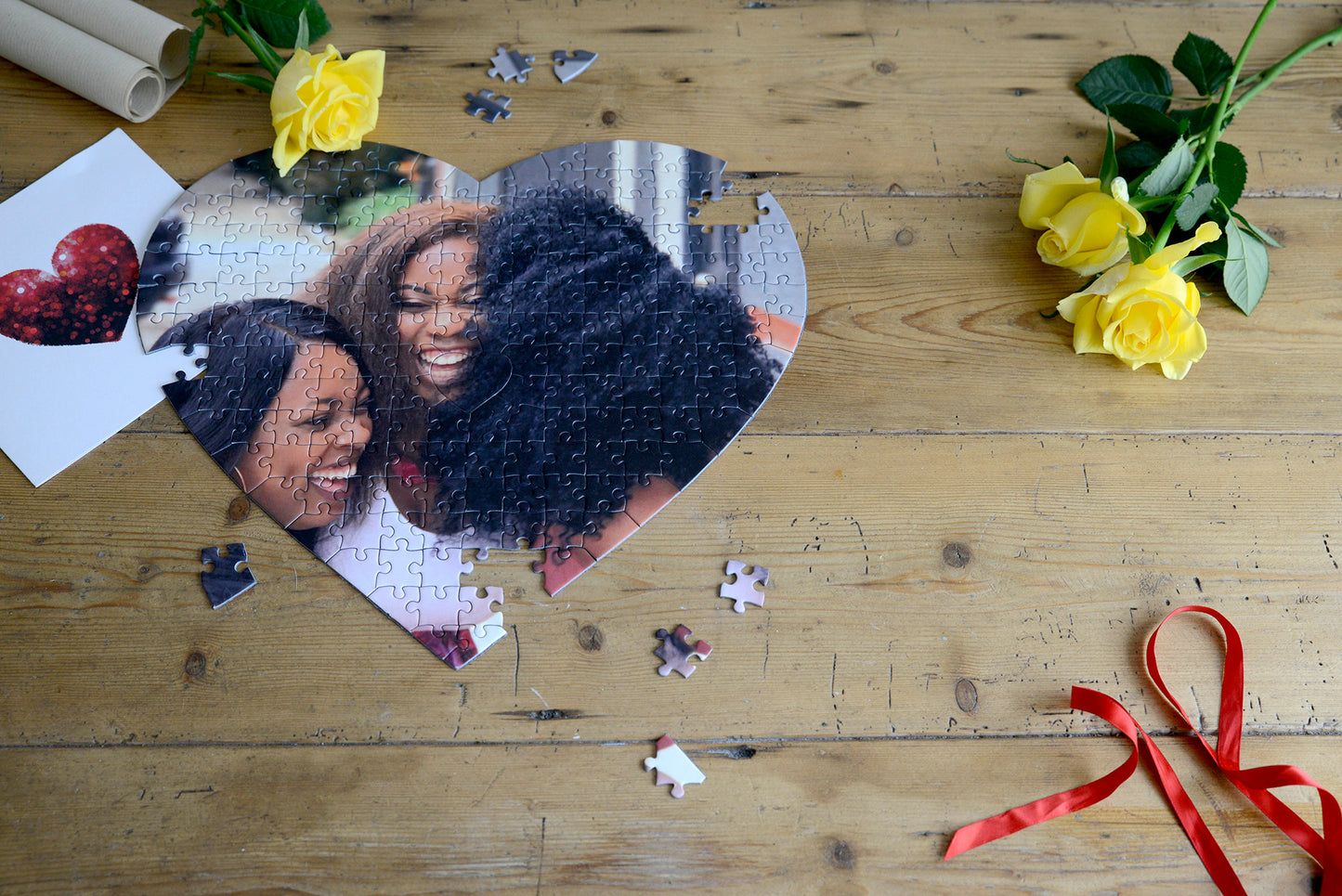 Personalised Heart Shaped Photo 201 Piece Jigsaw Puzzle