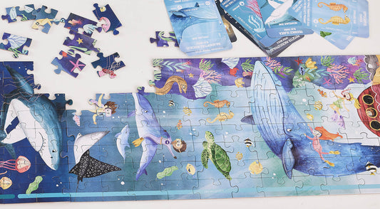 Ocean Life Glow In The Dark 200 Piece Jigsaw Puzzle