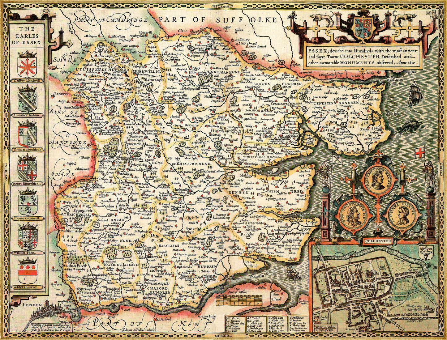 Essex Historical Map 1000 Piece Jigsaw Puzzle (1610)