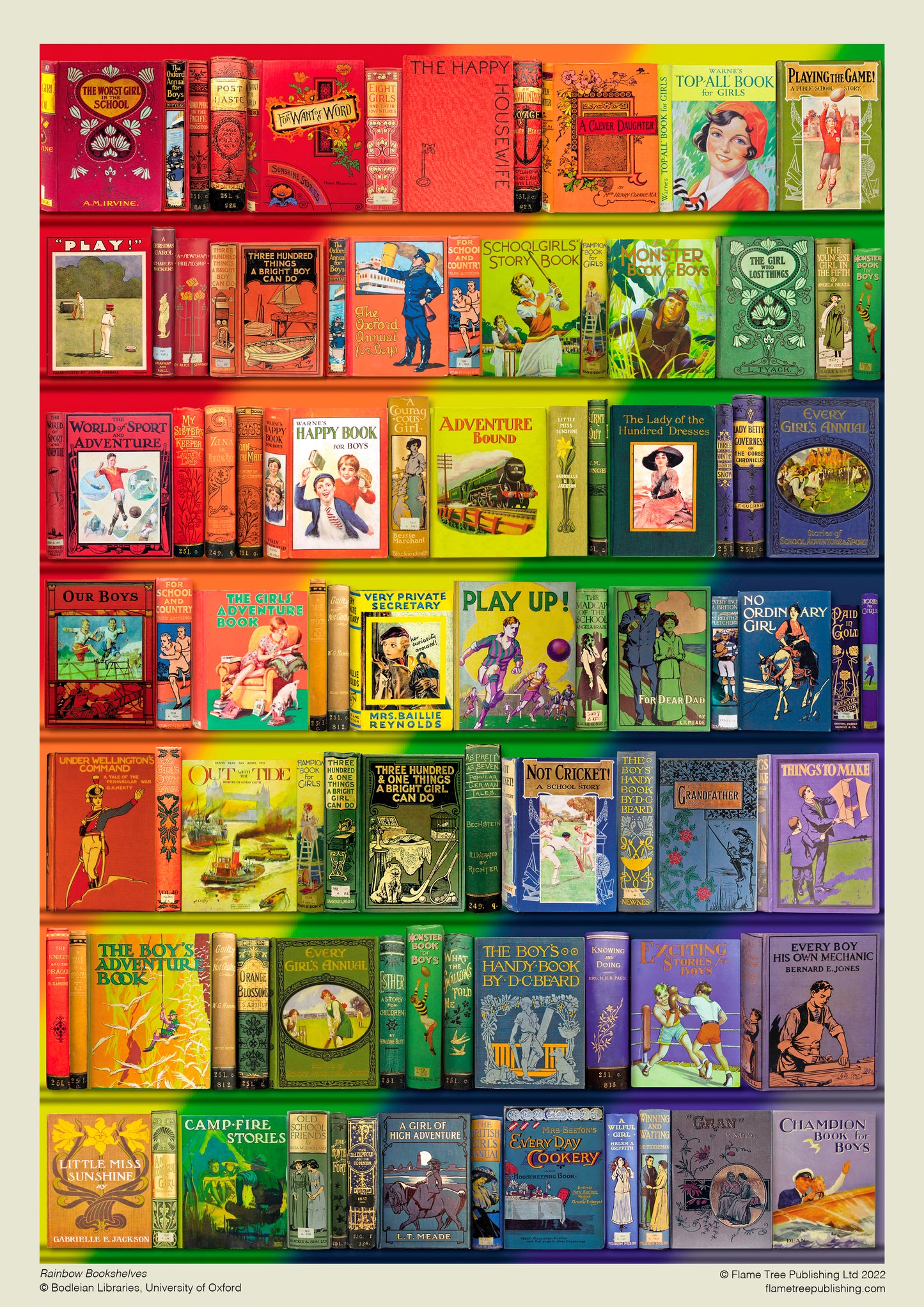 Bodleian Libraries: Rainbow Bookshelves 1000 Piece Jigsaw Puzzle