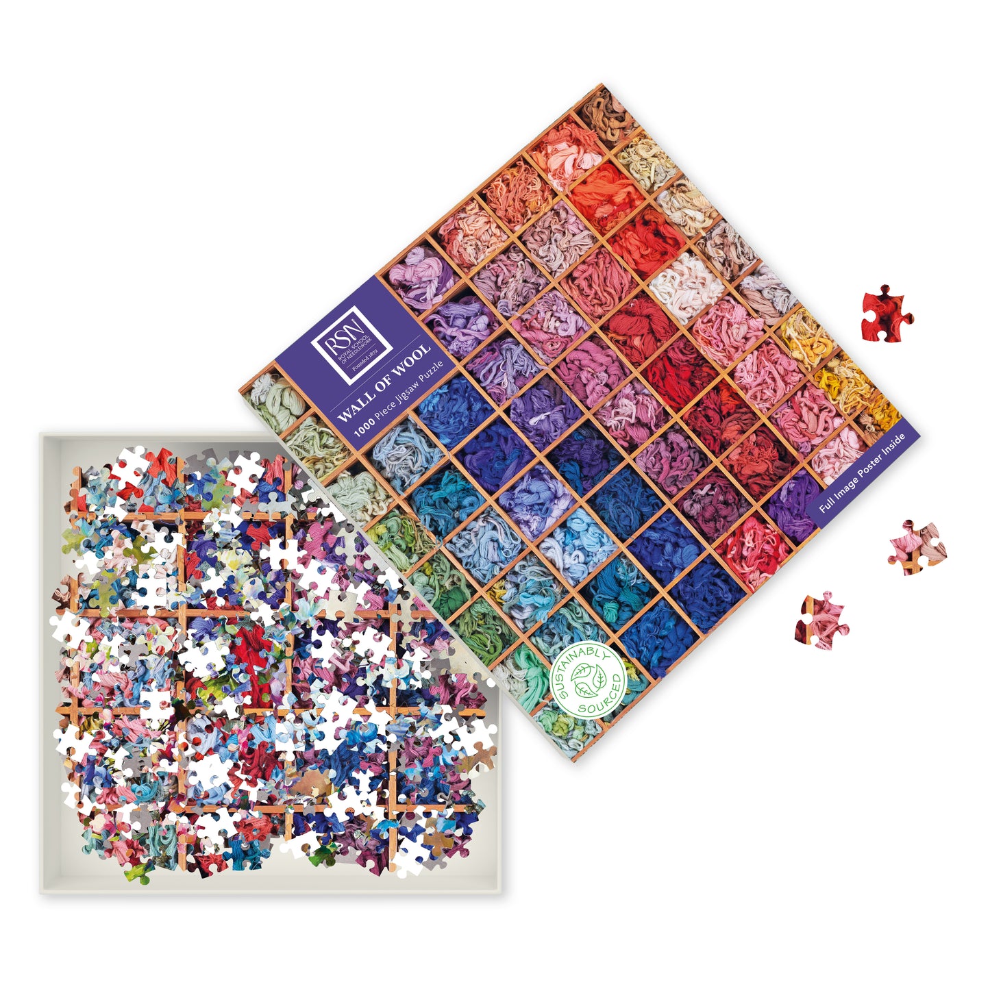 Royal School of Needlework: Wall of Wool 1000 Piece Jigsaw Puzzle