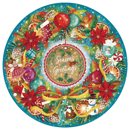 Season’s Greetings - Claire Comerford – Circular 500 Piece Jigsaw Puzzle