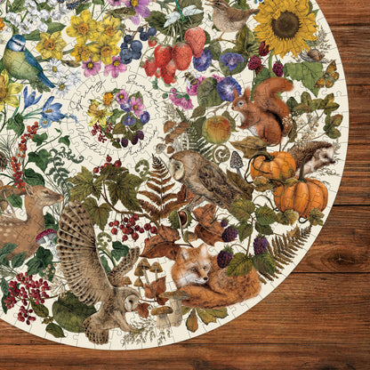 The Art File: Nature's Seasons 500 Piece Cicular Jigsaw Puzzle