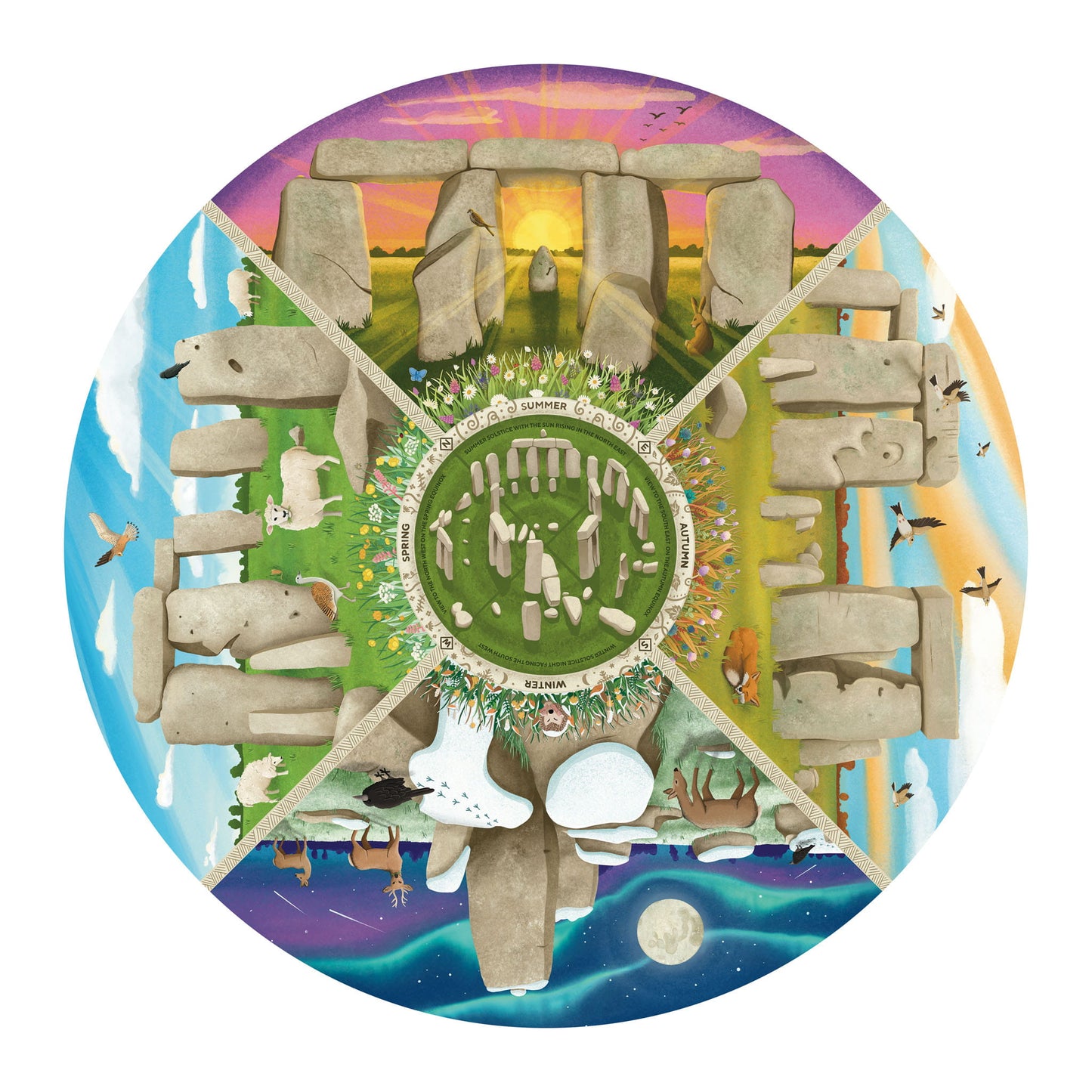 English Heritage Stonehenge 500 Piece Circular Jigsaw Puzzle