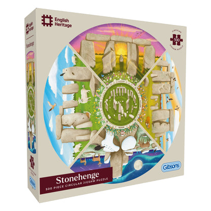 English Heritage Stonehenge 500 Piece Circular Jigsaw Puzzle