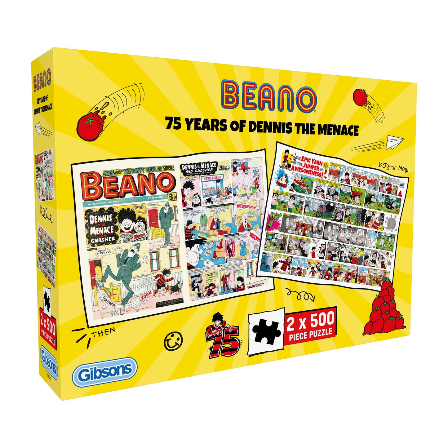 75 Years of Dennis the Menace 2 x 500 Piece Jigsaw Puzzle Set