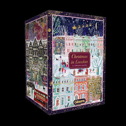 Christmas in London – Emma Frances Grant 3 x 500 Piece Jigsaw Puzzle
