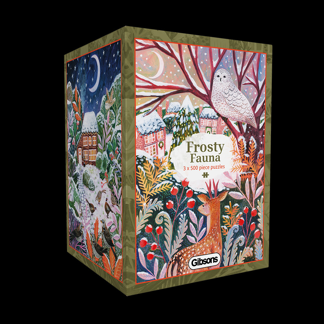 Frosty Fauna – Lee Foster Wilson 3 x 500 Piece Jigsaw Puzzle