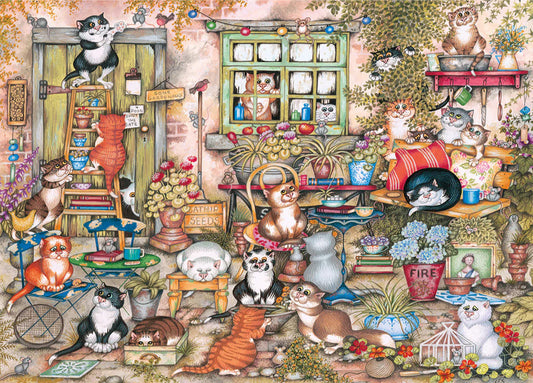 Courtyard Cats 1000 Piece Jigsaw Puzzle