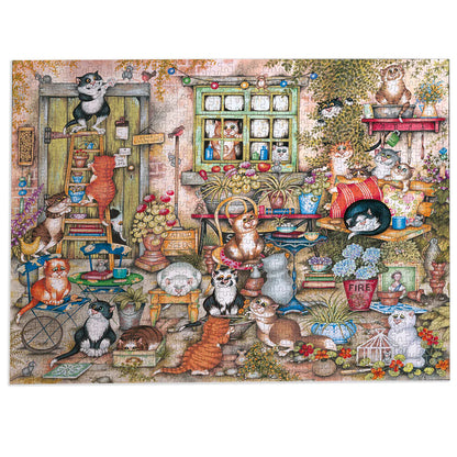 Courtyard Cats 1000 Piece Jigsaw Puzzle