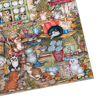 Courtyard Cats 1000 Piece Jigsaw Puzzle