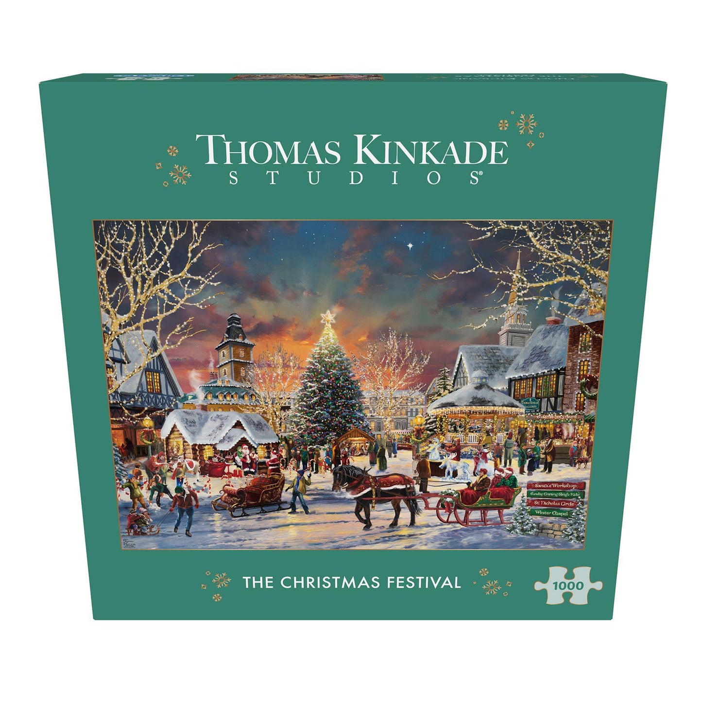 The Christmas Festival – Thomas Kinkade 1000 Piece Jigsaw Puzzle
