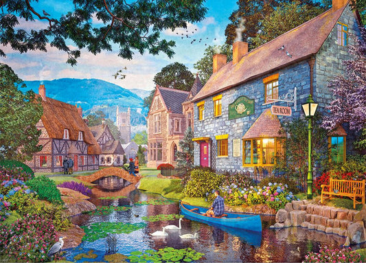 Tea on the River  – Dominic Davison 1000 Piece Jigsaw Puzzle