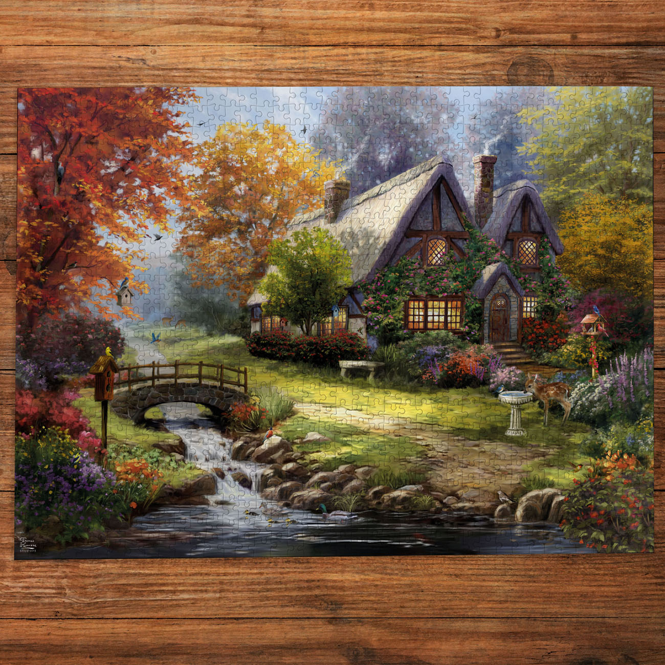 Thomas Kinkade: Birdsong Cottage 1000 Piece Jigsaw Puzzle