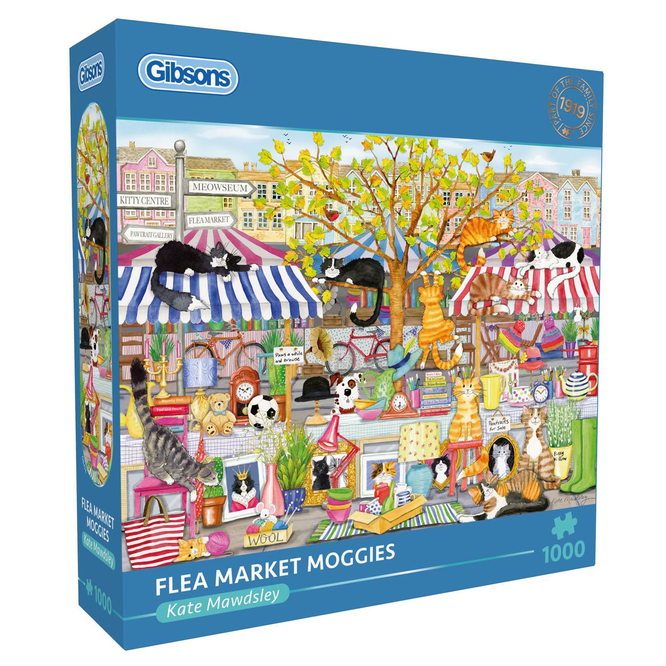 Flea Market Moggies 1000 Piece Jigsaw Puzzle