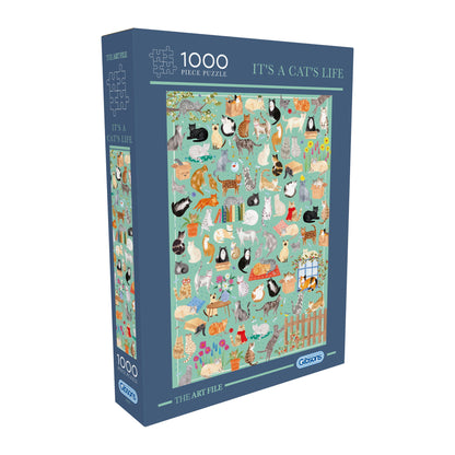 The Art File: It's a Cat's Life 1000 Piece Jigsaw Puzzle