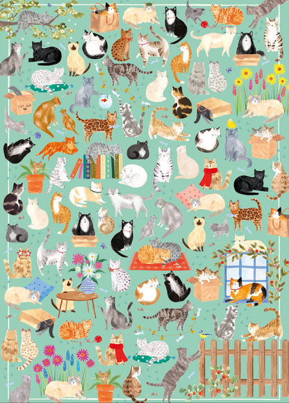 The Art File: It's a Cat's Life 1000 Piece Jigsaw Puzzle