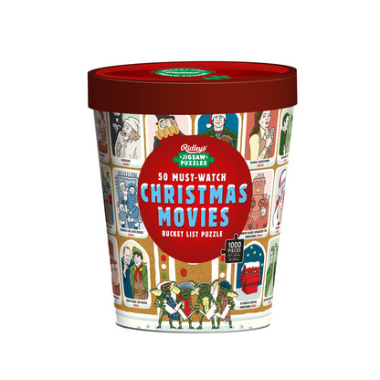50 Must-Watch Christmas Movies Bucket List 1000 Piece Jigsaw Puzzle