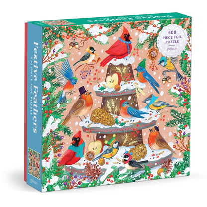 Festive Feathers 500 Piece Foil Jigsaw Puzzle