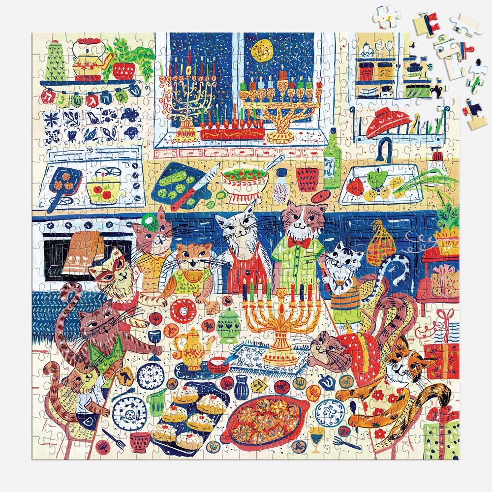 Happy Hanucats 500 Piece Jigsaw Puzzle