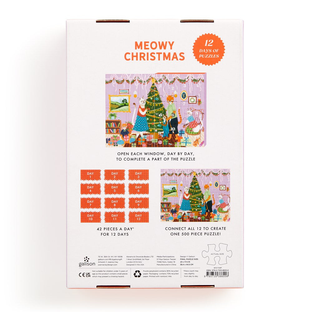 Meowy Christmas 12 Days of Puzzles 500 Piece Advent Calendar