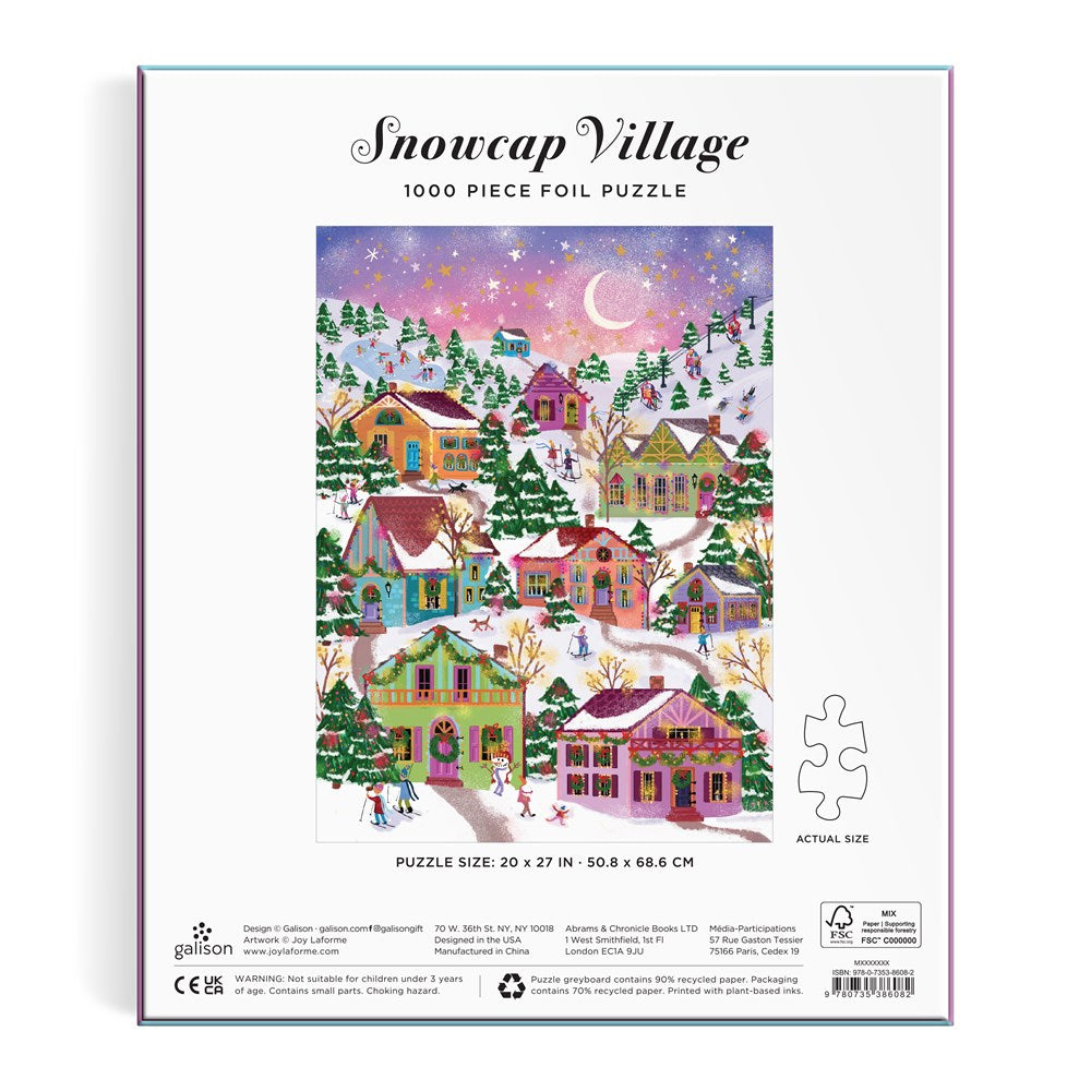 Joy Laforme Snowcap Village 1000 Piece Jigsaw Puzzle
