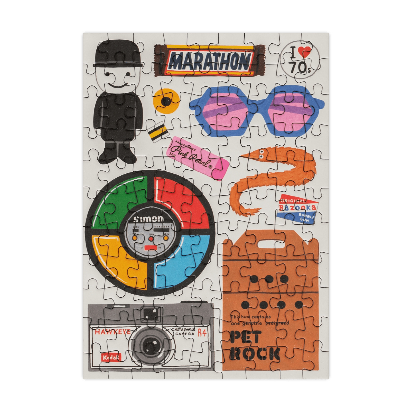 Retro 70's 99 Piece Mini Jigsaw Puzzle