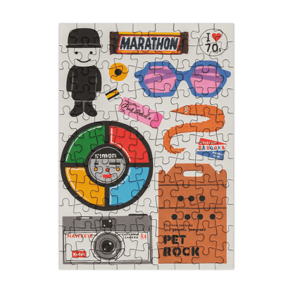 Retro 70's 99 Piece Mini Jigsaw Puzzle