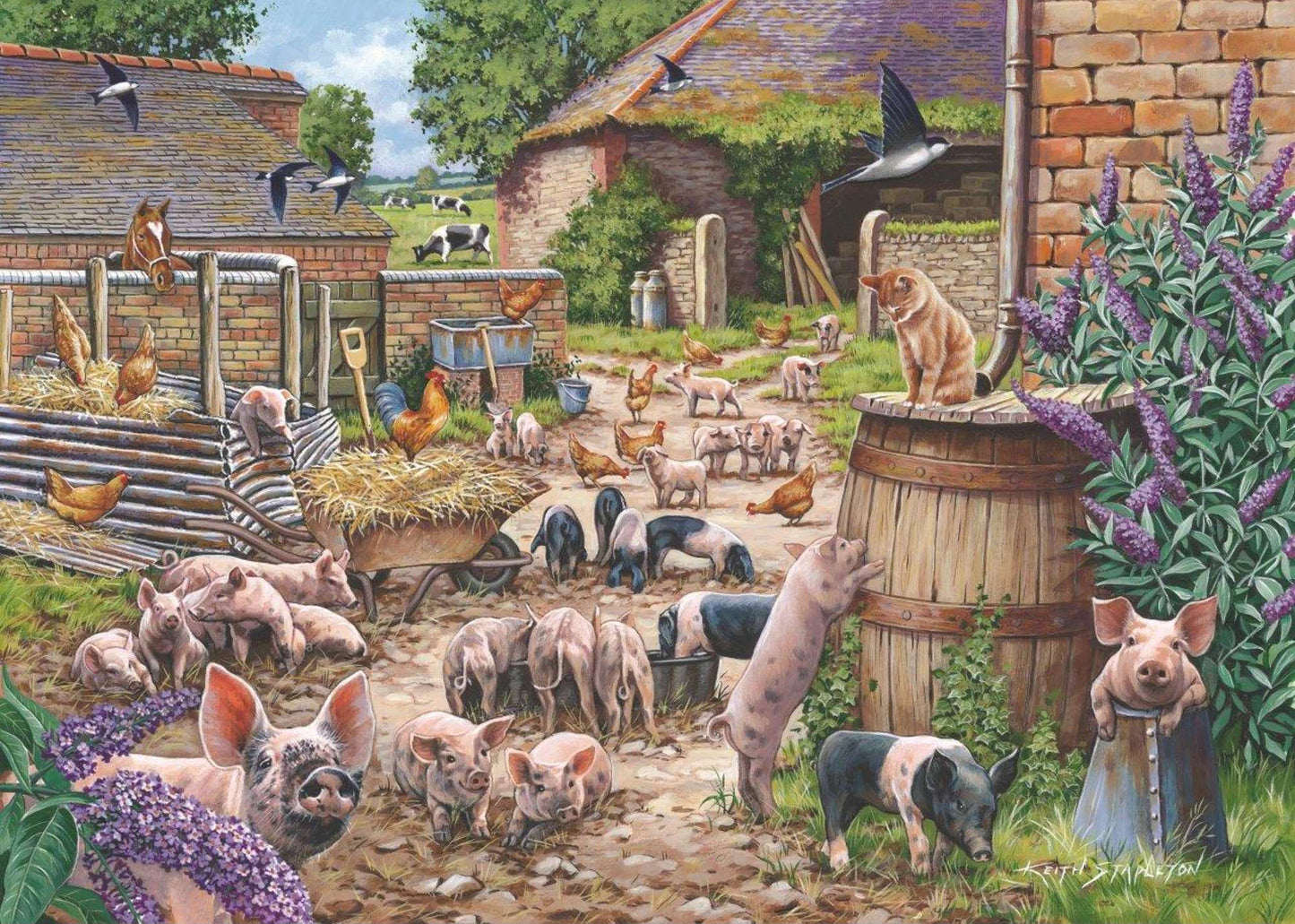 Piglet Pandemonium 500 Piece Jigsaw Puzzle