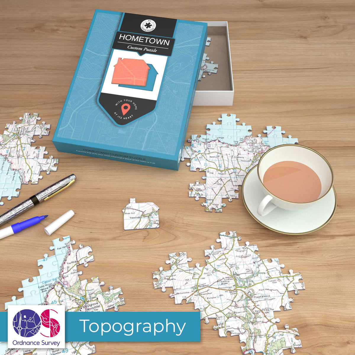Hometown Personalised UK Map Jigsaw Puzzle