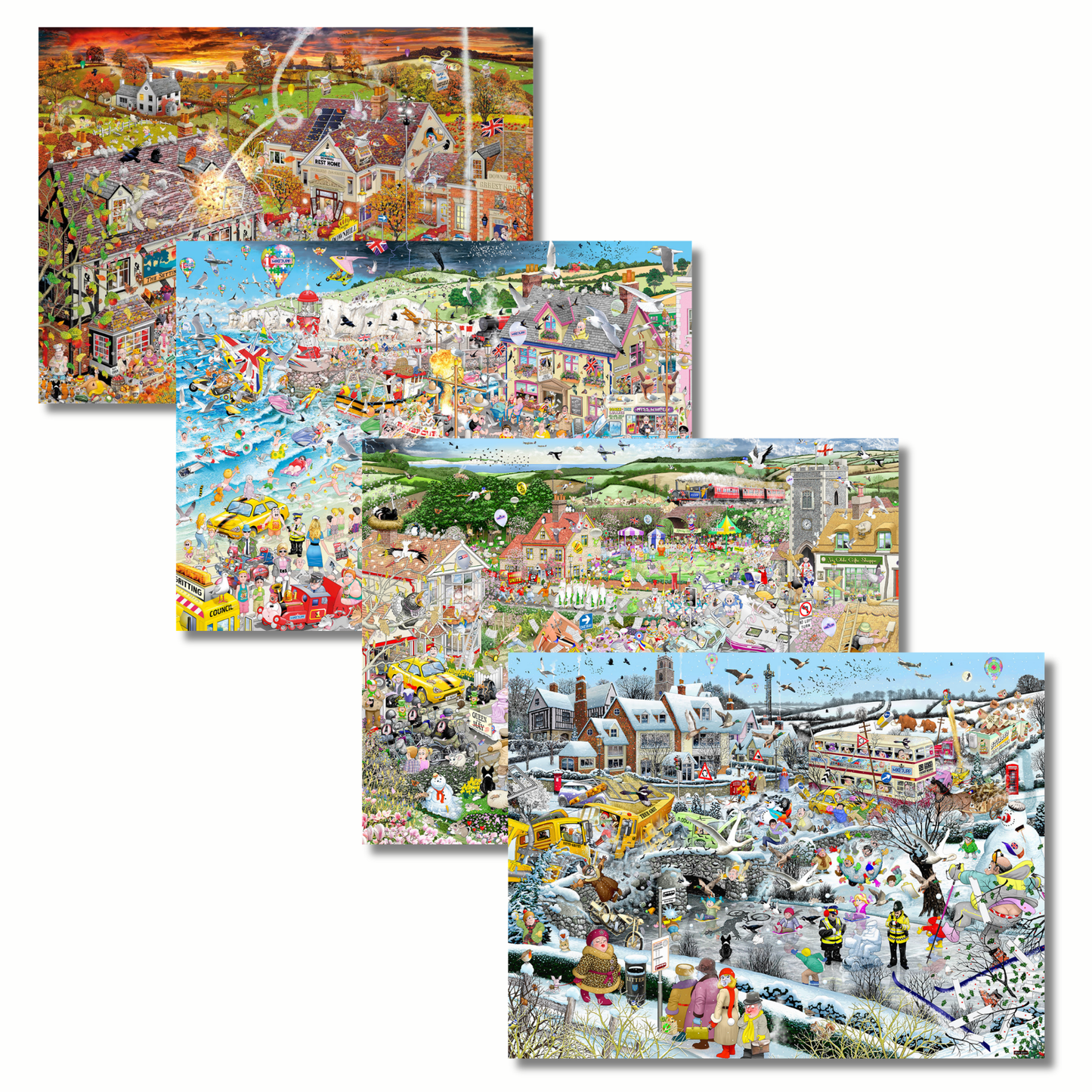 Mike Jupp I Love The Seasons 4 x 1000 Piece Jigsaw Puzzle Bundle