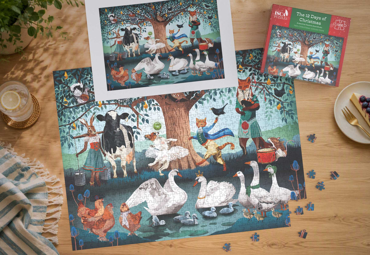 The 12 Days of Christmas 1000 or 500 Piece Jigsaw Puzzle
