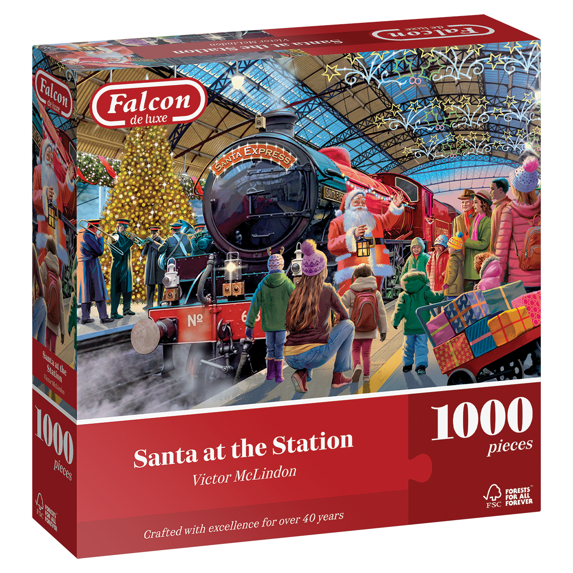 Falcon de Luxe Santa at the Station 1000 Piece Jigsaw Puzzle