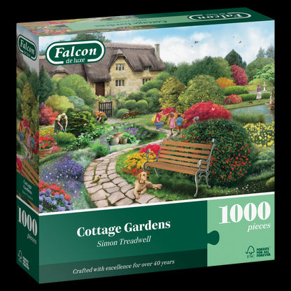 Falcon de Luxe Cottage Gardens 1000 Piece Jigsaw Puzzle