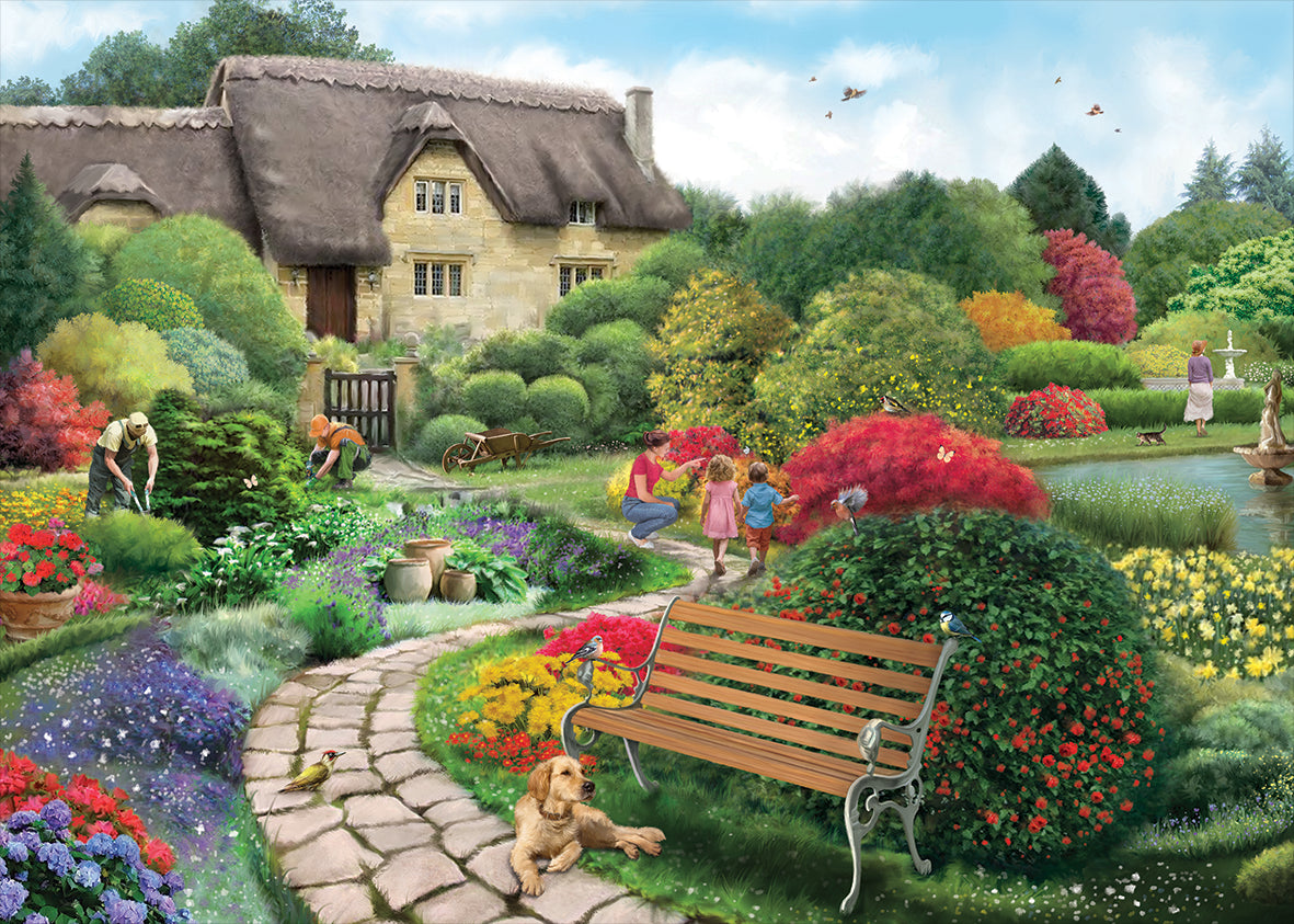 Falcon de Luxe Cottage Gardens 1000 Piece Jigsaw Puzzle