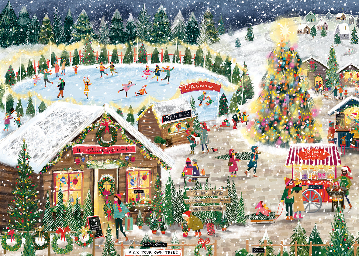 Falcon de Luxe Winter Village 1000 Piece Jigsaw Puzzle