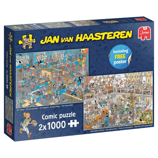Jan Van Haasteren 'How Not to DIY' 2 x 1000 Piece Jigsaw Puzzles