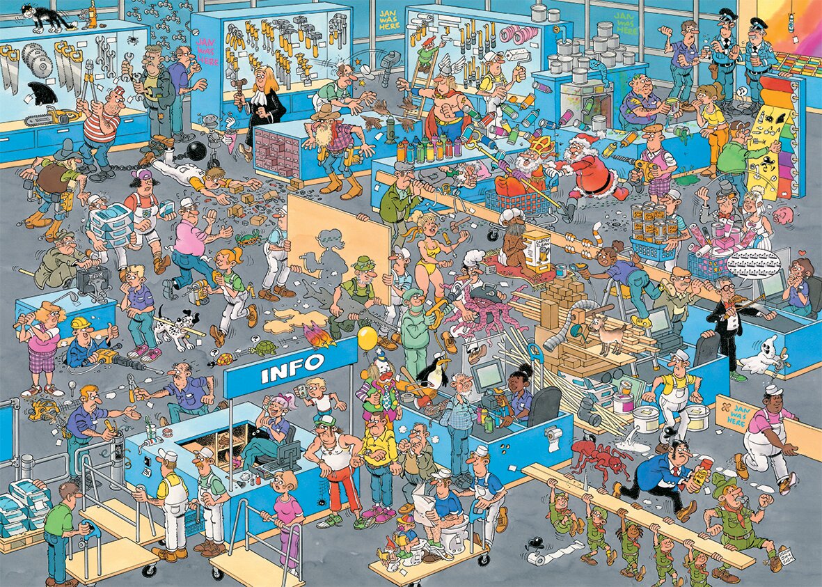 Jan Van Haasteren 'How Not to DIY' 2 x 1000 Piece Jigsaw Puzzles