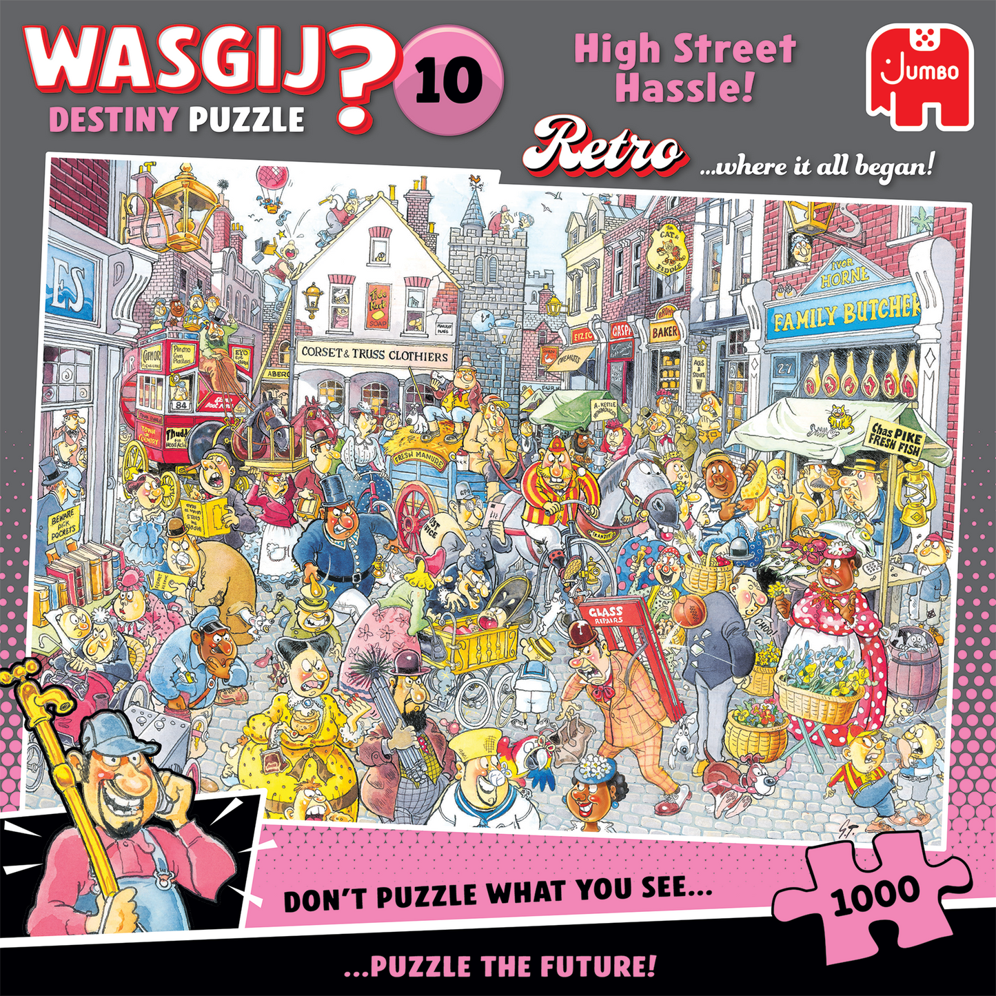 PRE-ORDER Wasgij Retro Destiny 10 High Street Hassle 1000 Piece Jigsaw Puzzle