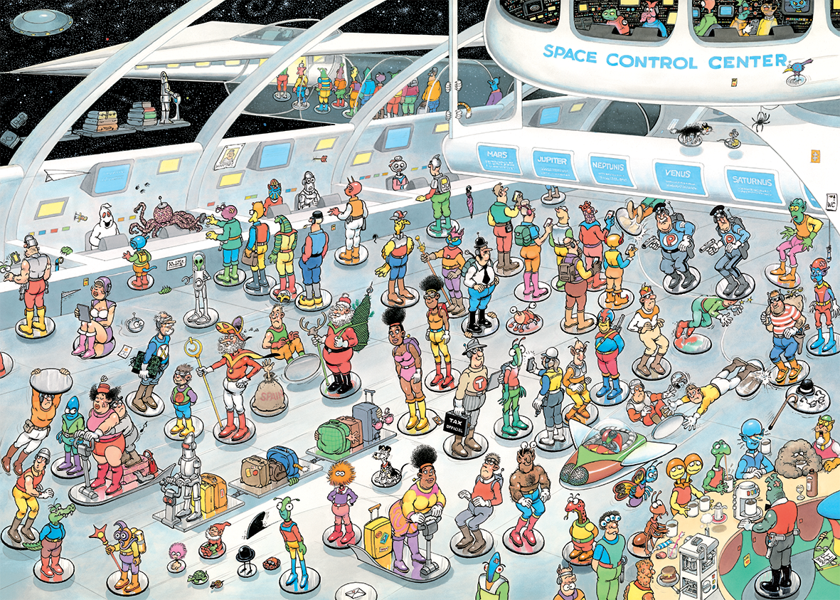 PRE-ORDER Jan van Haasteren Give us Some Space & All Dressed Up 2 x 1000 Piece Jigsaw Puzzle Set