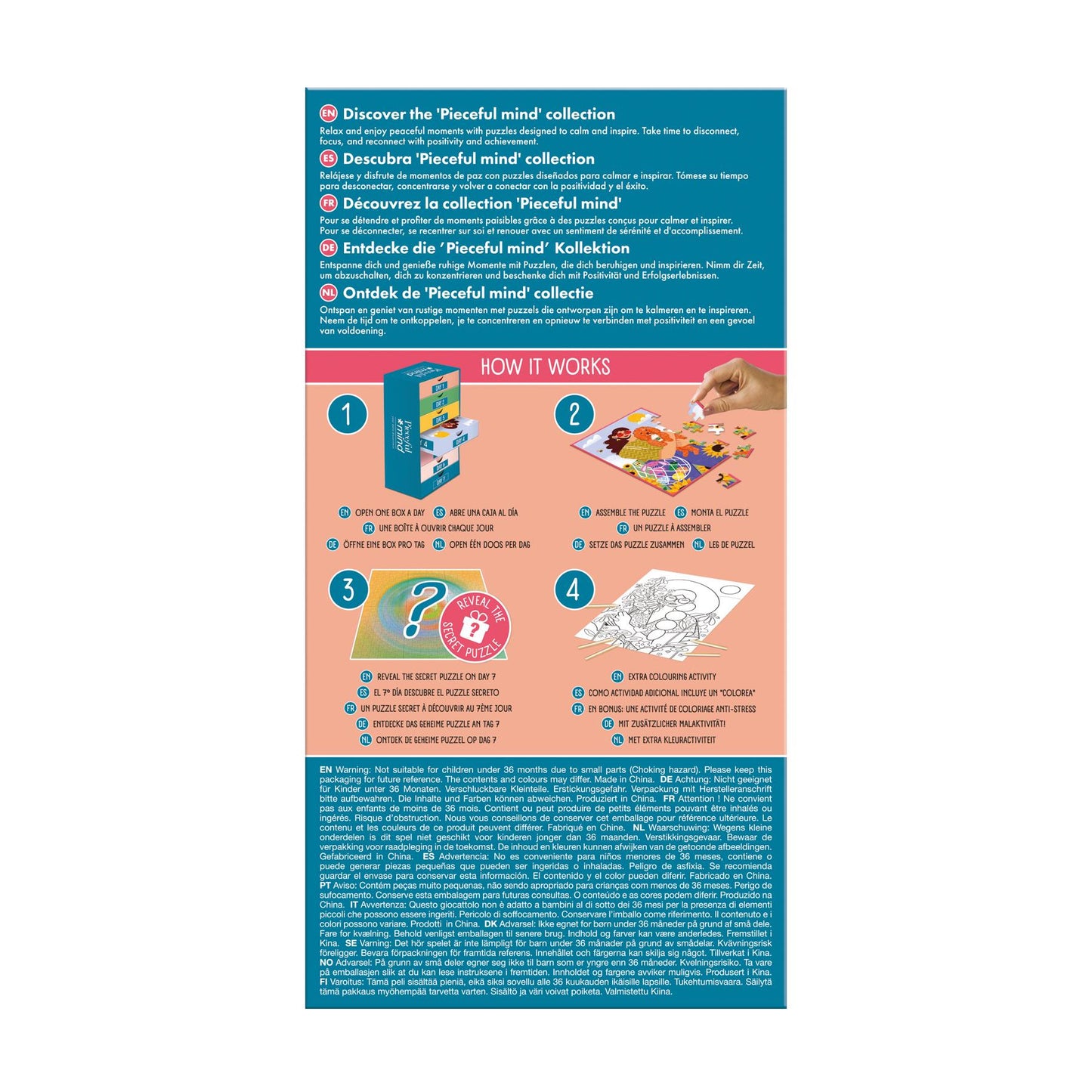 Pieceful Mind- Take a moment Jigsaw Set (7 x 54 Piece  Puzzles)