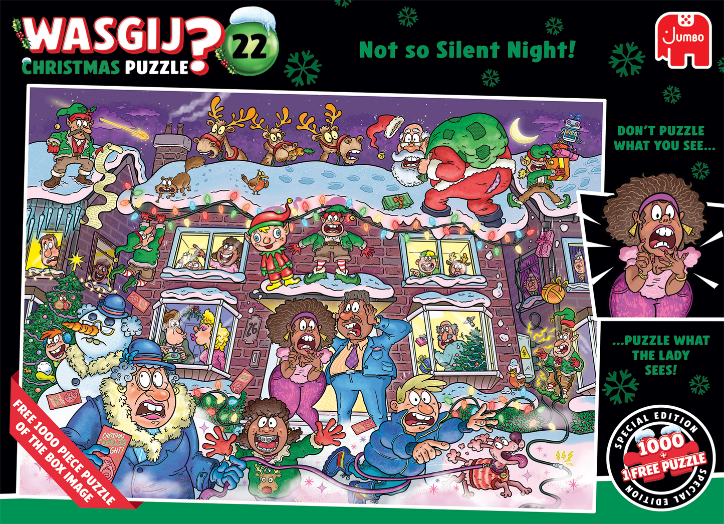 PRE-ORDER Wasgij Christmas 22 Not So Silent Night! 2 x 1000 Piece Jigsaw Puzzle
