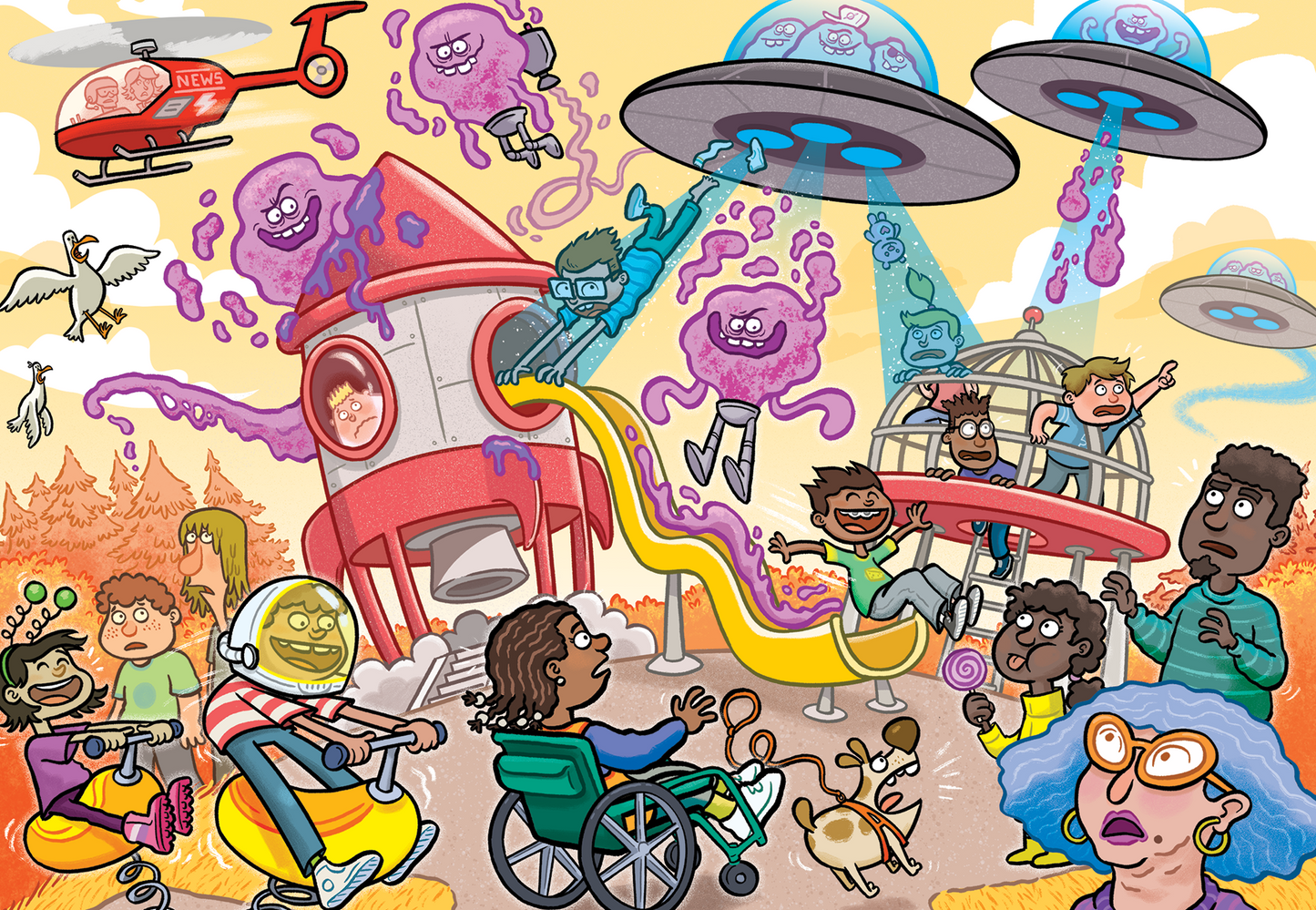 PRE-ORDER Wasgij Junior 4 Alien Invasion 240 Piece Jigsaw Puzzle