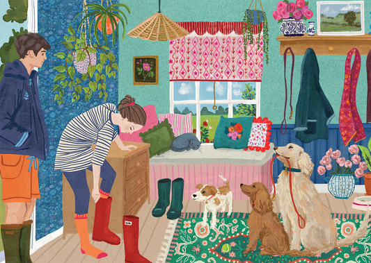 Falcon de luxe Woofs & Wellies 500 Piece Jigsaw Puzzle