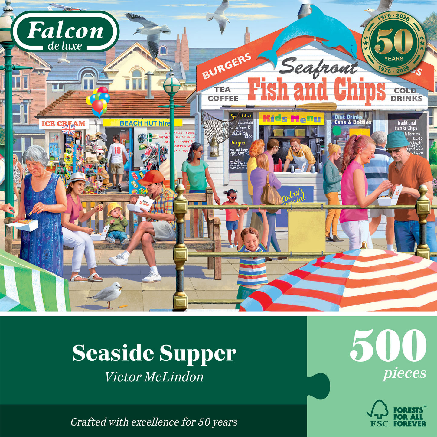 Falcon de luxe Seaside Supper 500 Piece jigsaw Puzzle